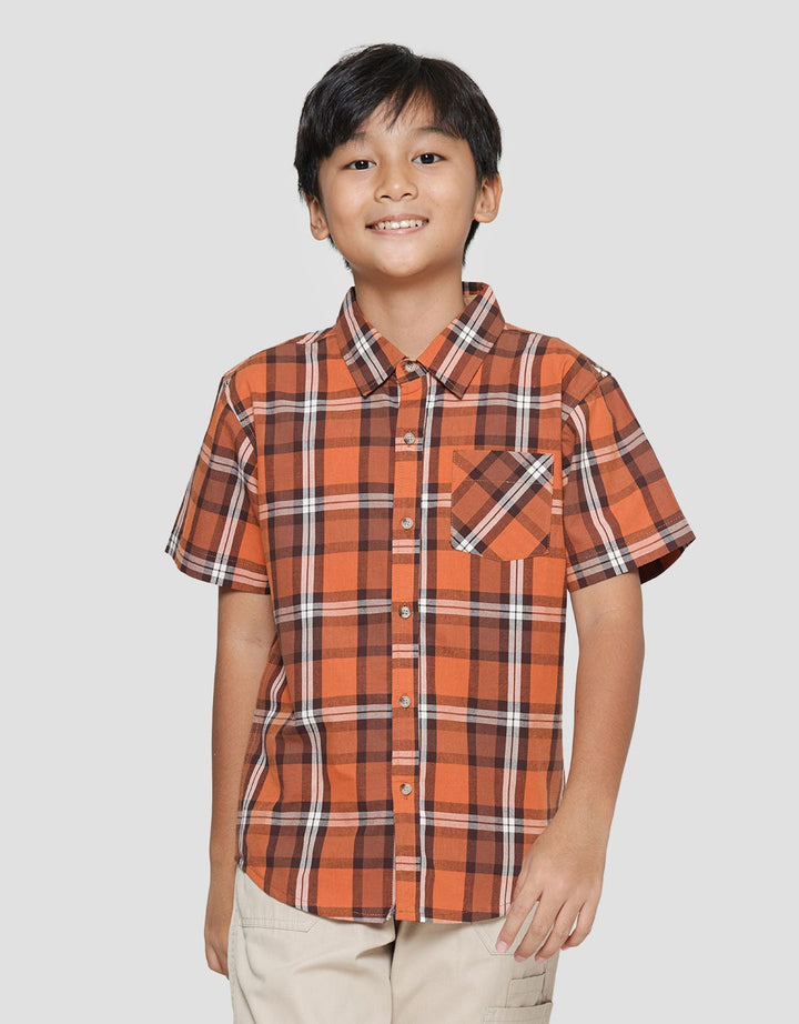 Nevada Yarndyed Check Boys Short Sleeve Shirt