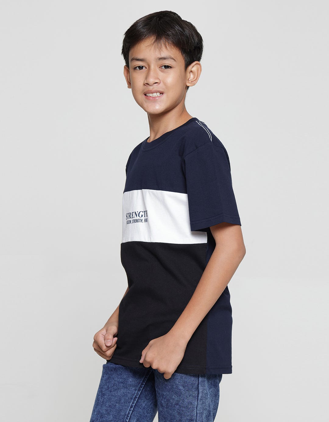 Nevada Print Cut N Sew Strenght Boys Short Sleeve T-Shirt