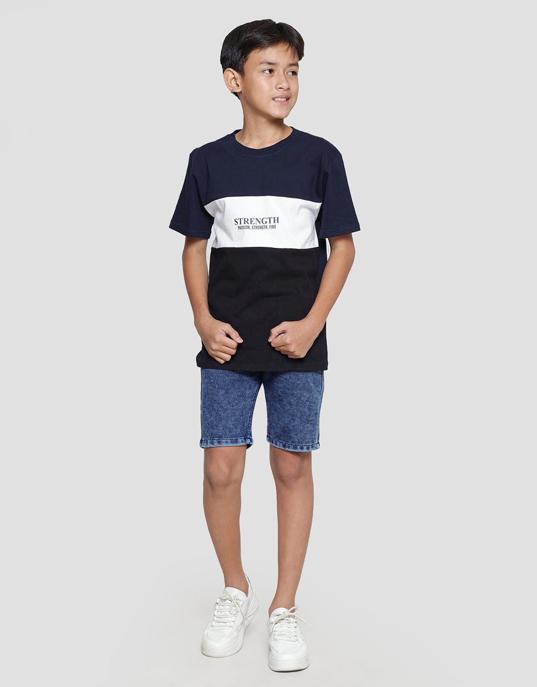 Nevada Print Cut N Sew Strenght Boys Short Sleeve T-Shirt