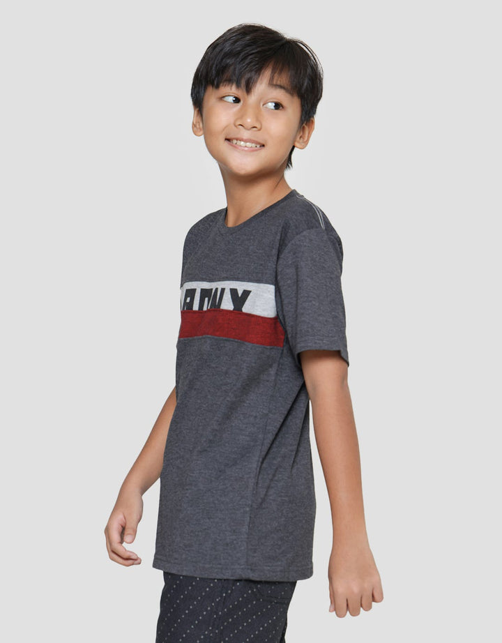 Nevada Kaos Lengan Pendek Anak Laki-laki Print Mix Textured