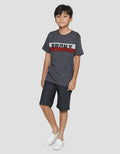 Nevada Kaos Lengan Pendek Anak Laki-laki Print Mix Textured