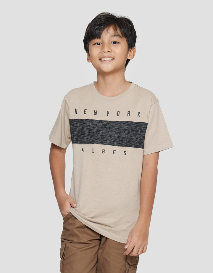 Nevada Print Cut N Sew Mix Textured Boys Short Sleeve T-Shirt