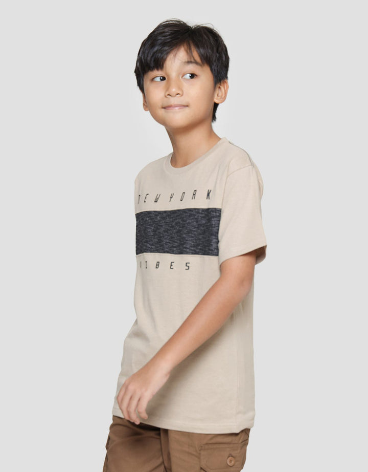 Nevada Print Cut N Sew Mix Textured Boys Short Sleeve T-Shirt