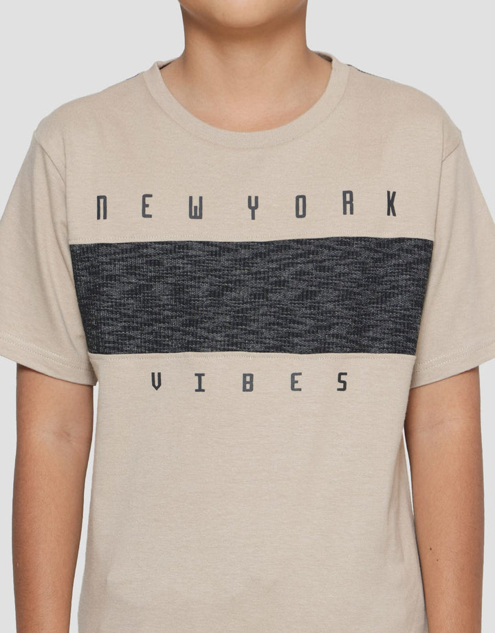 Nevada Print Cut N Sew Mix Textured Boys Short Sleeve T-Shirt