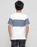 Nevada Print Cut N Sew Print Stripes With Pocket Kaos Anak Laki-Laki