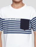 Nevada Print Cut N Sew Print Stripes With Pocket Kaos Anak Laki-Laki