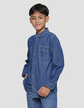Nevada Denim With Pocket Dnmyd1 Kemeja Anak Laki-Laki