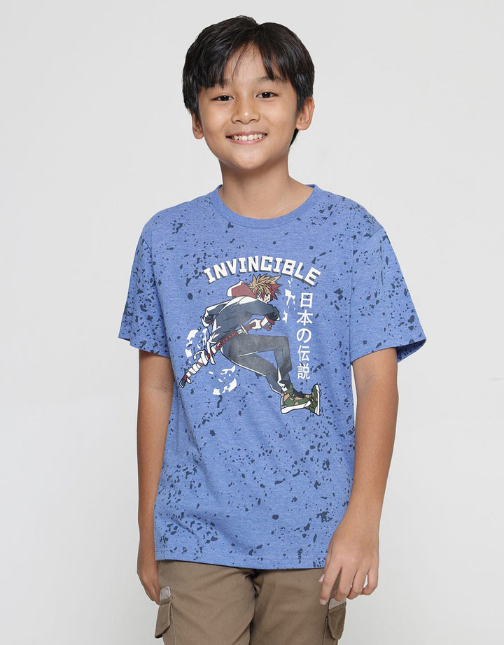 Nevada Print Anime Invincible Kaos Lengan Pendek Anak Laki-Laki