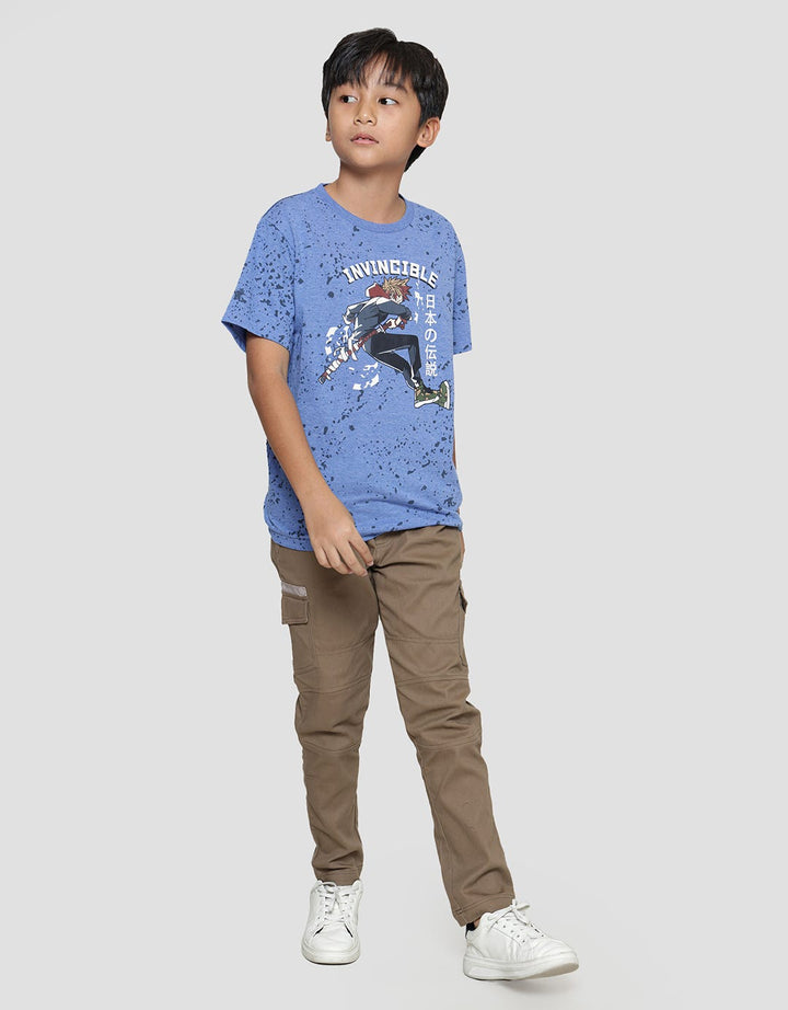 Nevada Print Anime Invincible Kaos Lengan Pendek Anak Laki-Laki