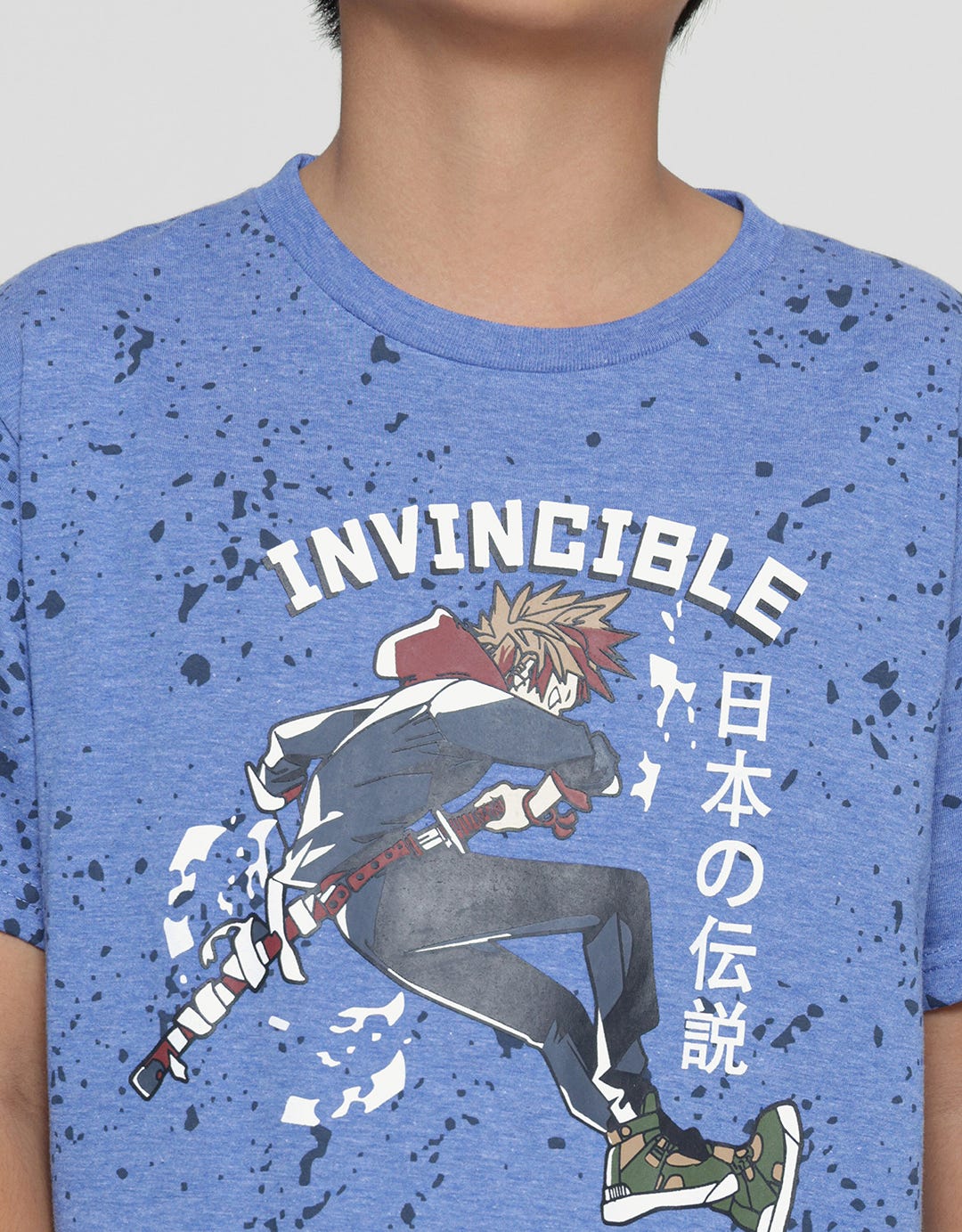 Nevada Print Anime Invincible Kaos Lengan Pendek Anak Laki-Laki