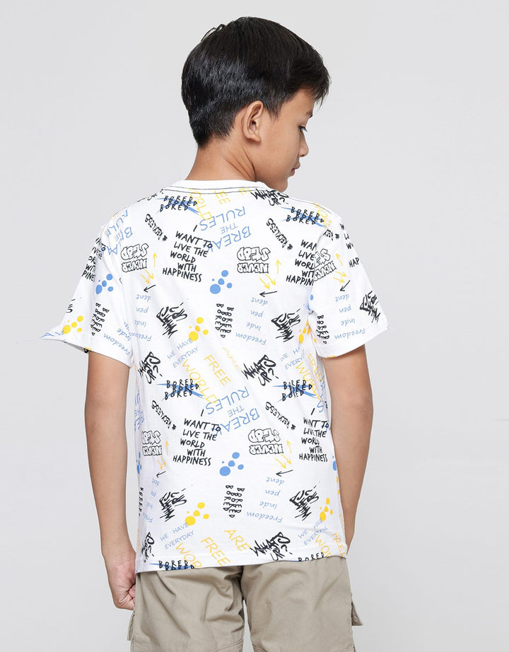 Nevada Fullprint Splash Grafity Boys Short Sleeve T-Shirt