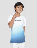 Nevada Print Ombre Blueish Kaos Lengan Pendek Anak Laki-Laki