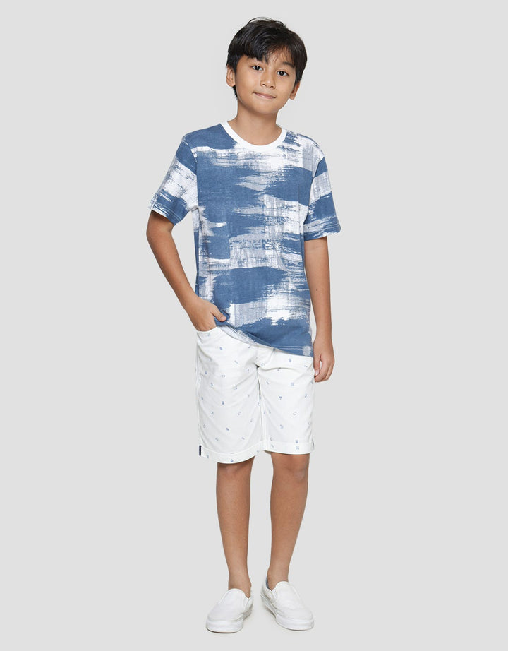 Nevada Kaos Lengan Pendek Anak Laki-laki Print Painting Blue