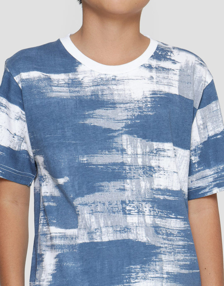 Nevada Kaos Lengan Pendek Anak Laki-laki Print Painting Blue