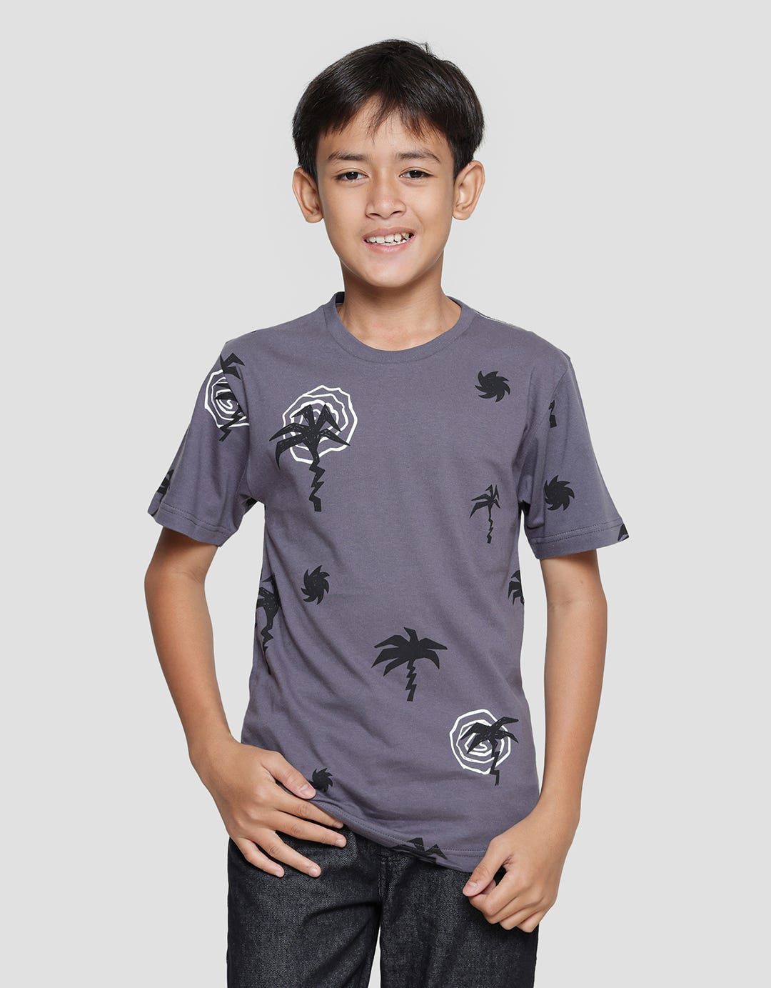 Nevada Boys Short Sleeve T-Shirt Coconut Tree Artwork Print