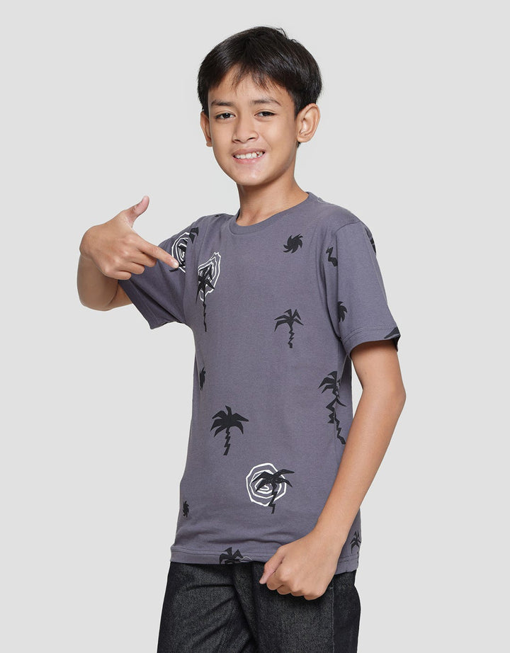 Nevada Boys Short Sleeve T-Shirt Coconut Tree Artwork Print