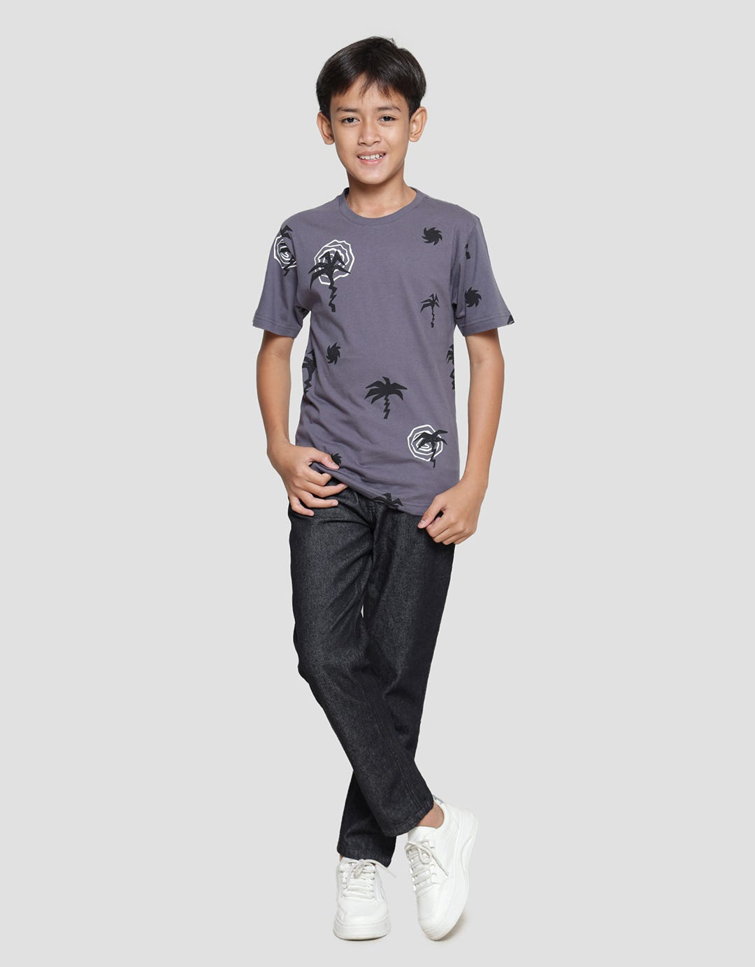Nevada Boys Short Sleeve T-Shirt Coconut Tree Artwork Print