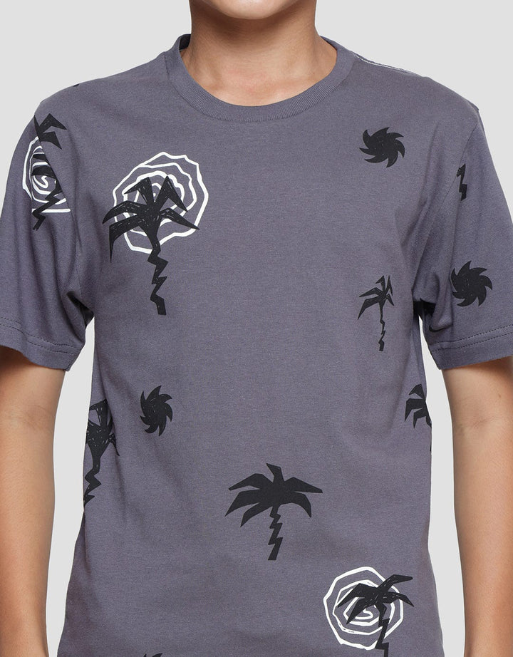 Nevada Boys Short Sleeve T-Shirt Coconut Tree Artwork Print