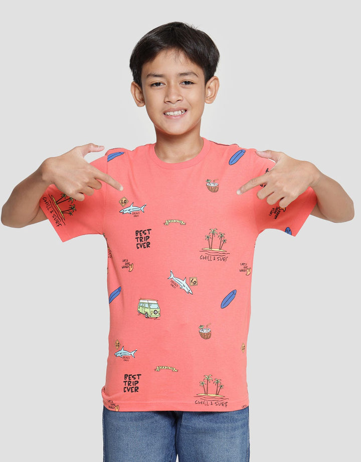 Nevada Boys Short Sleeve T-Shirt Print Summer Best Trip Ever