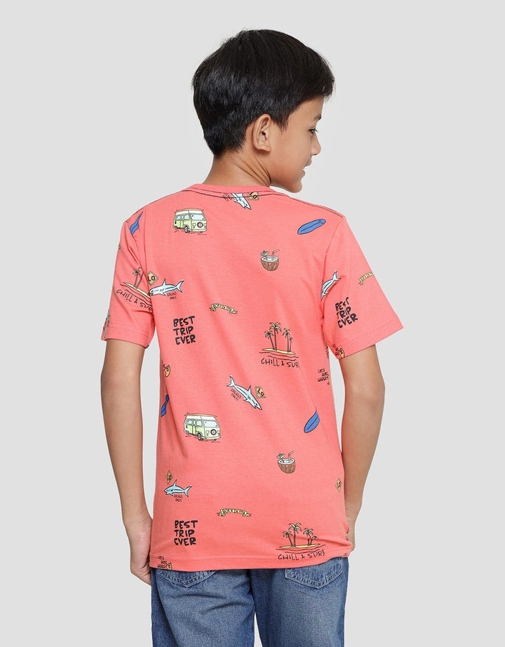 Nevada Boys Short Sleeve T-Shirt Print Summer Best Trip Ever