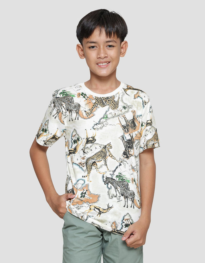 Nevada Fullprint Animals On Desert Kaos Lengan Pendek Anak Laki-laki