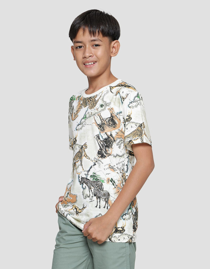 Nevada Fullprint Animals On Desert Kaos Lengan Pendek Anak Laki-laki