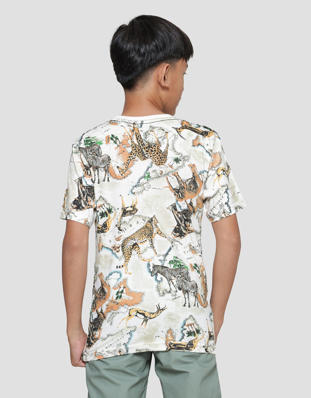 Nevada Fullprint Animals On Desert Kaos Lengan Pendek Anak Laki-laki