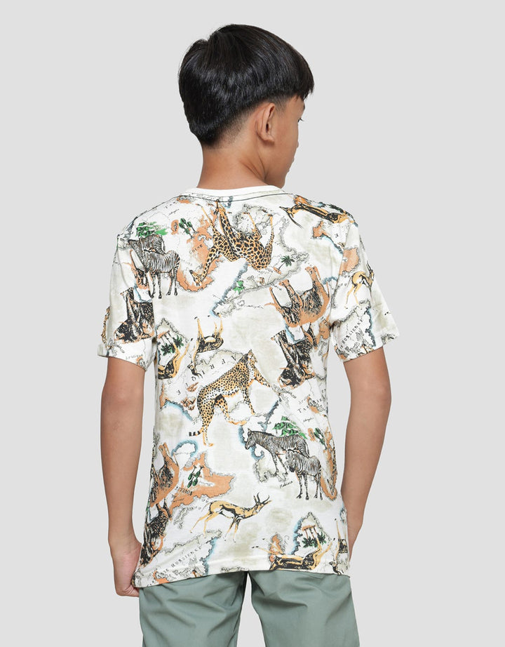 Nevada Fullprint Animals On Desert Kaos Lengan Pendek Anak Laki-laki