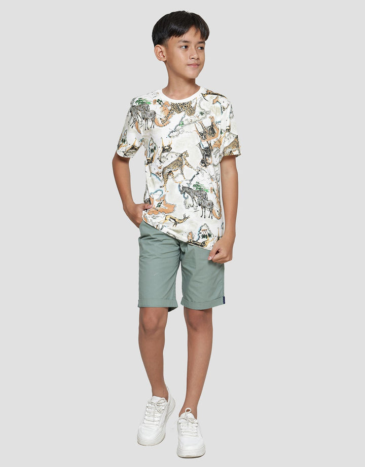 Nevada Fullprint Animals On Desert Kaos Lengan Pendek Anak Laki-laki