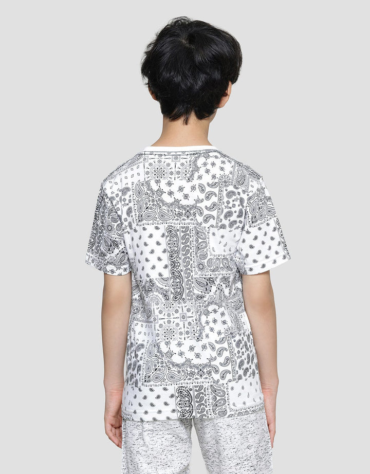 Nevada Fullprint Paisley Kaos Lengan Pendek Anak Laki-laki