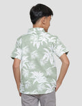 Nevada Linen Slub Summer Leaf Kemeja Anak Laki-Laki