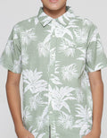 Nevada Linen Slub Summer Leaf Kemeja Anak Laki-Laki