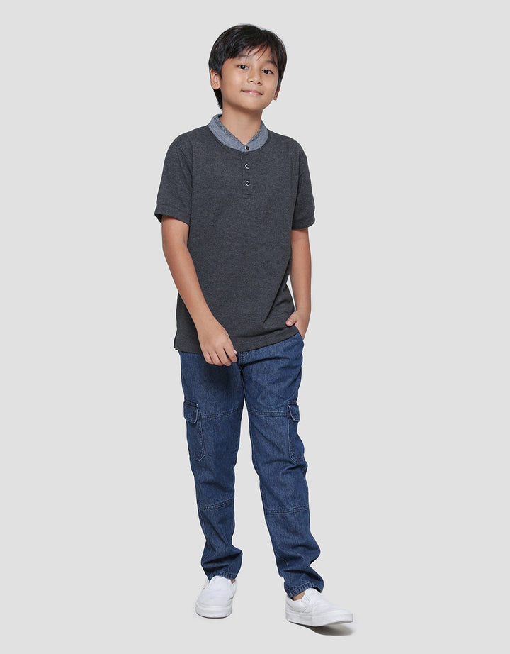 Nevada Henly Lacoste Solid Kaos Lengan Pendek Anak Laki-laki