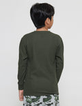 Nevada Henley Solid Textured Kaos Lengan Panjang Anak Laki-laki