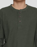 Nevada Henley Solid Textured Kaos Lengan Panjang Anak Laki-laki