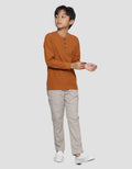Nevada Solid Textured Hlto9 Kaos Henley Lengan Panjang Anak Laki-Laki