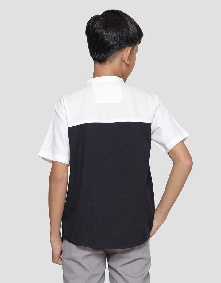 Nevada Casual Oxford Color Block Koko Anak Laki-laki