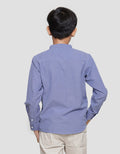 Nevada Casual Oxford Cut N Sew Color Block Kemeja Koko Anak Laki-Laki