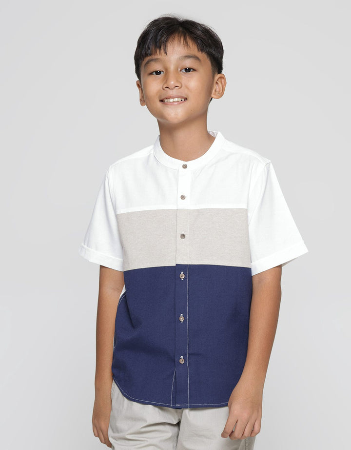 Nevada Cut N Sew Color Block Koko Oxford Anak Laki-Laki
