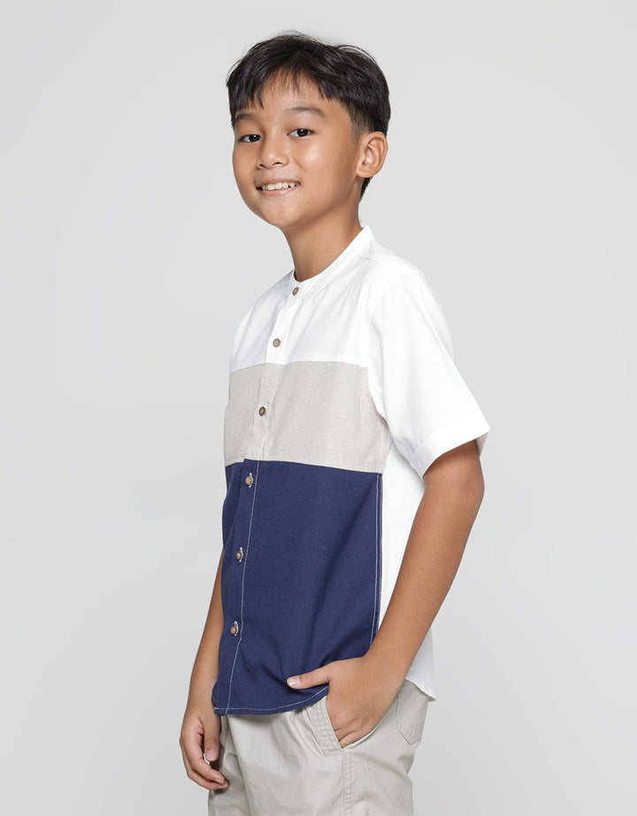 Nevada Cut N Sew Color Block Koko Oxford Anak Laki-Laki