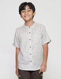 Nevada Textured With Pocket Kemeja Koko Casual Lengan Pendek Anak Laki-laki