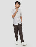 Nevada Textured With Pocket Kemeja Koko Casual Lengan Pendek Anak Laki-laki