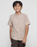 Nevada Textured Polos Kemeja Koko Casual Lengan Pendek Anak Laki-laki