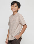 Nevada Textured Polos Kemeja Koko Casual Lengan Pendek Anak Laki-laki