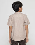 Nevada Textured Polos Kemeja Koko Casual Lengan Pendek Anak Laki-laki