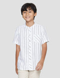 Nevada Rami Stripes Kemeja Koko Anak Laki-laki