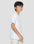Nevada Rami Stripes Kemeja Koko Anak Laki-laki