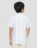 Nevada Rami Stripes Kemeja Koko Anak Laki-laki