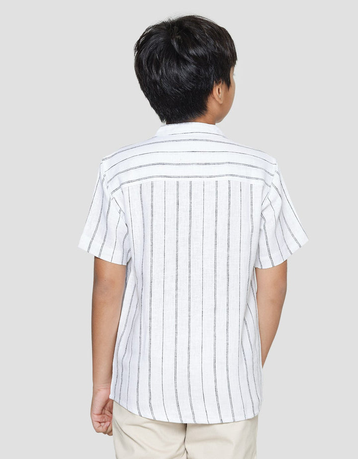 Nevada Rami Stripes Kemeja Koko Anak Laki-laki
