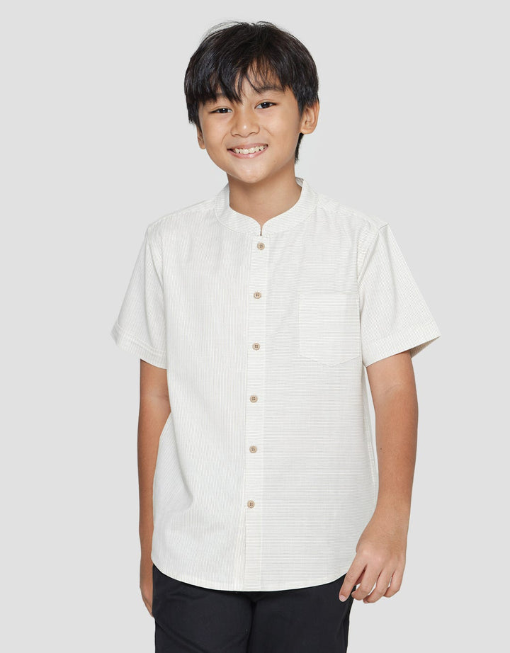 Nevada Yarndyed Stripes Kemeja Koko Casual Anak Laki-Laki